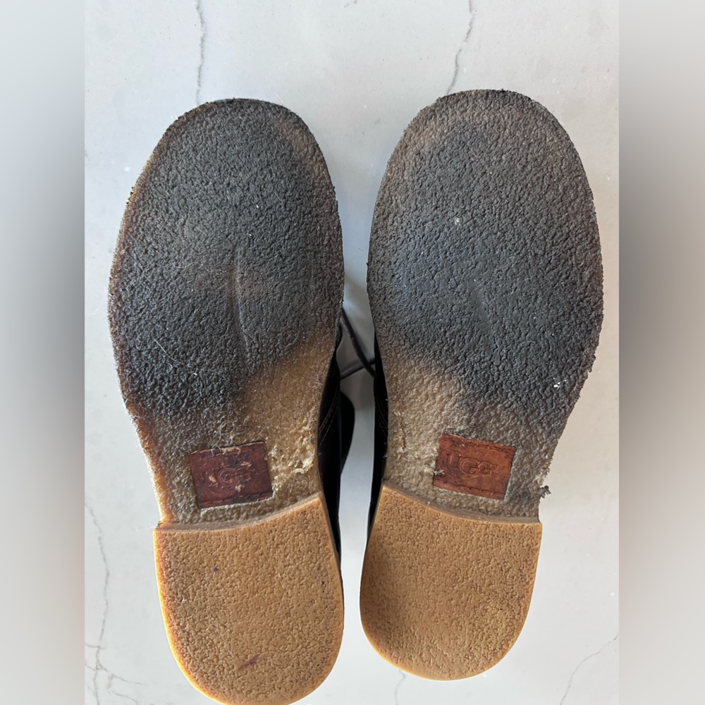 UGG Leighton Chukka Boots 3275 Shearling Insole Dark Chocolate Brown Mens 12 US - Picture 6 of 16